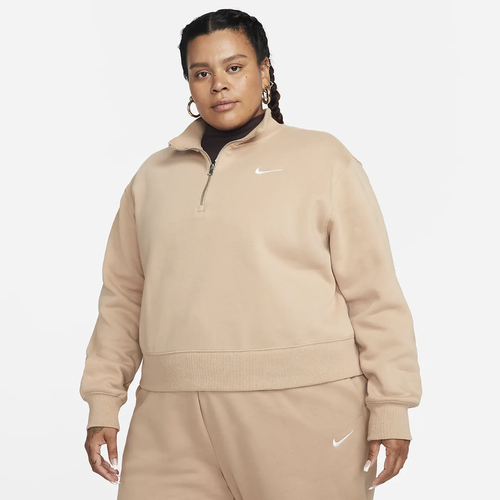 Nike Sportswear Phoenix Fleece Women&#039;s Oversized 1/2-Zip Crop Sweatshirt (Plus Size) DV4988-200