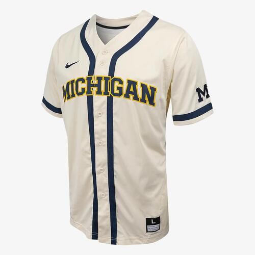 Michigan Men&#039;s Nike College Full-Button Baseball Jersey P33920J402-MIC