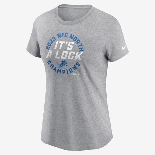 Detroit Lions 2023 NFC North Champions Trophy Collection Women&#039;s Nike NFL T-Shirt NPAF06G9SZ-KTR