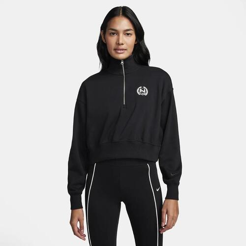 Nike Sportswear Women&#039;s Oversized 1/2-Zip Crop Fleece Sweatshirt FZ4736-010