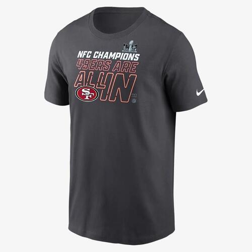 San Francisco 49ers 2023 NFC Champions Trophy Collection Men&#039;s Nike NFL T-Shirt NP9906F73Z-MU6