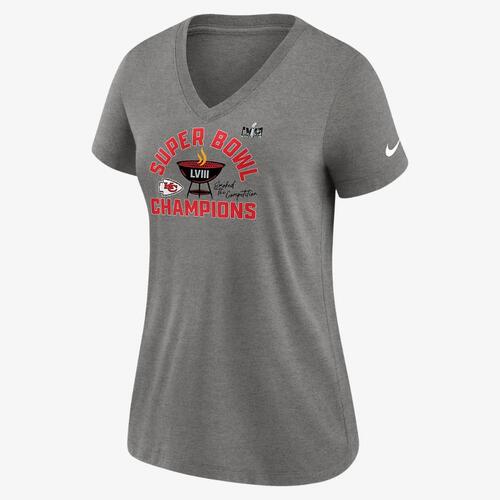 Kansas City Chiefs Super Bowl LVIII Champions Local Women&#039;s Nike NFL T-Shirt NKAJ06G7GX-RP9