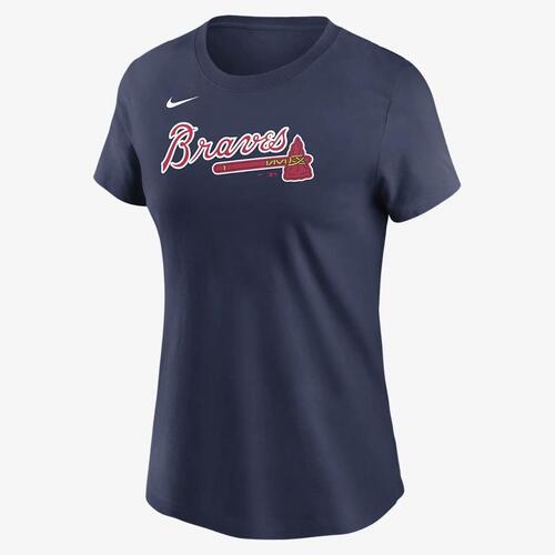 Atlanta Braves Wordmark Women&#039;s Nike MLB T-Shirt NKAF44BAW-0U5