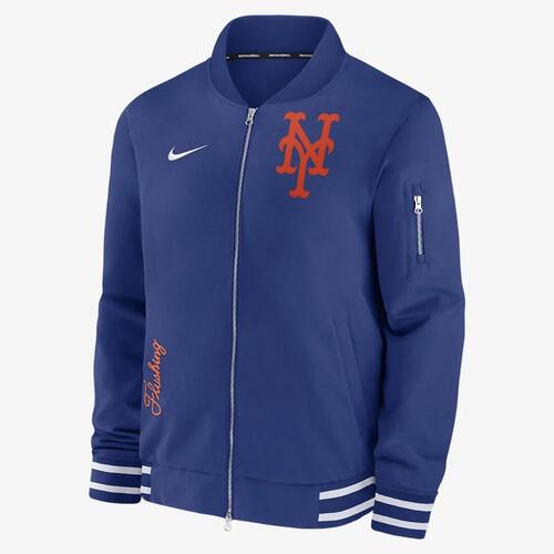 New York Mets Authentic Collection Men&#039;s Nike MLB Full-Zip Bomber Jacket 015D03AVNME-132