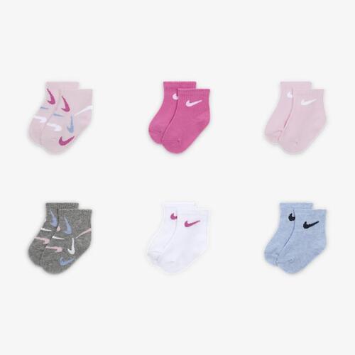 Nike Swooshfetti Baby (3-6M) Ankle Socks (6 Pairs) NN1057-A9Y