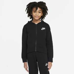 Nike Sportswear Club Fleece Big Kids&#039; (Girls&#039;) Full-Zip Hoodie DC7118-010