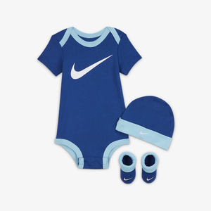 Nike Baby (0-6M) Bodysuit, Hat and Booties Box Set LN0072-C3L