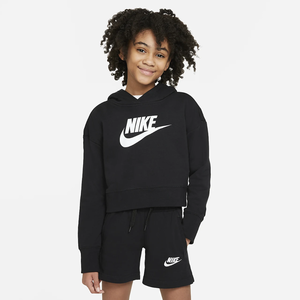 Nike Sportswear Club Big Kids&#039; (Girls&#039;) French Terry Cropped Hoodie DC7210-010