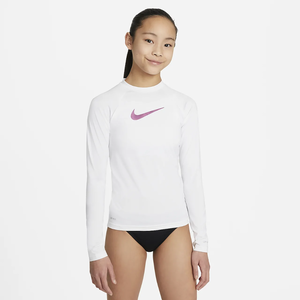 Nike Swoosh Big Kids&#039; (Girls&#039;) Long Sleeve Hydroguard NESSB747-100