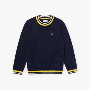 Kids&#039; Striped Details Wool And Cotton Sweater AJ1352-51