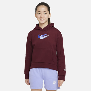 Nike Sportswear Big Kids&#039; (Girls&#039;) Fleece Hoodie DQ9127-638