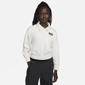 Nike Sportswear Phoenix Fleece Women&#039;s 3/4-Sleeve Crop Polo Sweatshirt DZ3112-030
