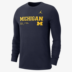Jordan College Dri-FIT (Michigan) Men&#039;s Long-Sleeve T-Shirt DO6797-419