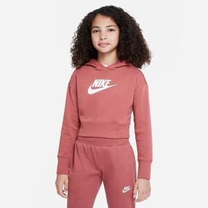 Nike Sportswear Club Big Kids&#039; (Girls&#039;) French Terry Cropped Hoodie DC7210-691
