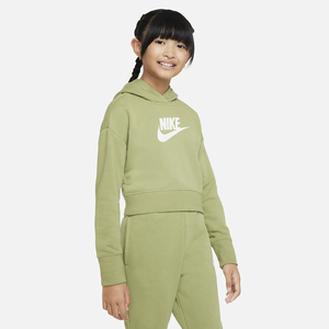 Nike Sportswear Club Big Kids&#039; (Girls&#039;) French Terry Cropped Hoodie DC7210-334