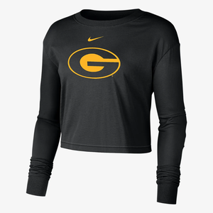 Nike College (Grambling State) Women&#039;s Cropped Long-Sleeve T-Shirt ZDQ1622P108H-GRM