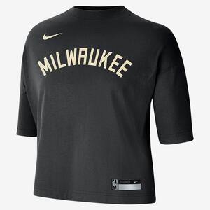 Milwaukee Bucks Courtside City Edition Women&#039;s Nike NBA T-Shirt DV6328-010