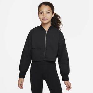 Nike Sportswear Big Kids&#039; (Girls&#039;) Woven Bomber Jacket DV3253-010