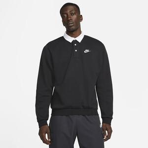 Nike Club Fleece Men&#039;s Brushed-Back Long-Sleeve Polo DX0537-010