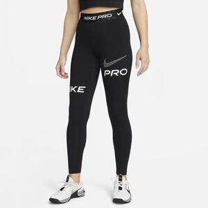 Nike Pro Dri-FIT Women&#039;s Mid-Rise Full-Length Graphic Training Leggings DX0080-010