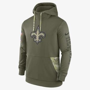 Nike Therma Salute to Service Logo (NFL New Orleans Saints) Men&#039;s Pullover Hoodie NST22DHA2M-8UR
