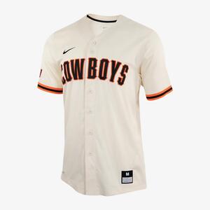 Oklahoma State Men&#039;s Nike College Full-Button Baseball Jersey P33920J403-OKS