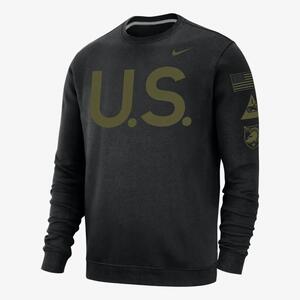 Army Men&#039;s Nike College Club Fleece Crew-Neck Sweatshirt M33778P007-ARM