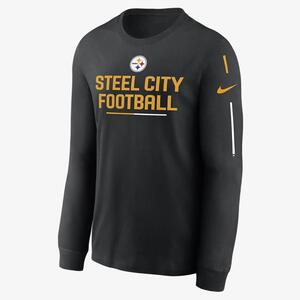Nike Team Slogan (NFL Pittsburgh Steelers) Men&#039;s Long-Sleeve T-Shirt NKAC00A7L-0YK