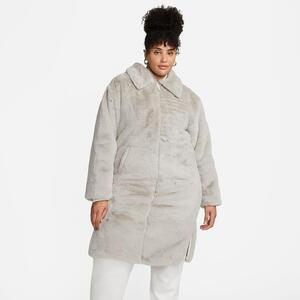 Nike Sportswear Plush Women&#039;s Faux Fur Long Jacket (Plus Size) DX6417-012
