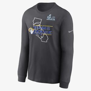 Nike Super Bowl LVI Champions Hometown (NFL Los Angeles Rams) Men&#039;s Long-Sleeve T-Shirt NPAC06F95X-01N