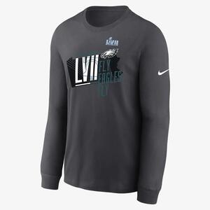 Nike Super Bowl LVII Bound Local (NFL Philadelphia Eagles) Men&#039;s Long-Sleeve T-Shirt NPAC06F86X-C6X