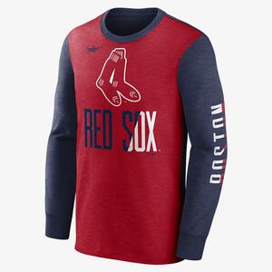 Nike Cooperstown Rewind Splitter (MLB Boston Red Sox) Men&#039;s Long-Sleeve T-Shirt NMMH11L8BRS-0M1