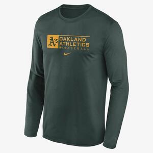Nike Dri-FIT Team (MLB Oakland Athletics) Men&#039;s Long-Sleeve T-Shirt NKAY3EYFZ-KT6