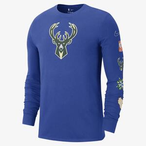 Milwaukee Bucks City Edition Men&#039;s Nike NBA Long-Sleeve T-Shirt DV6045-480