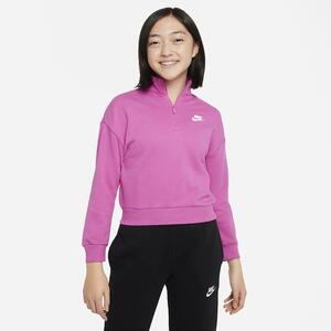 Nike Sportswear Club Fleece Big Kids&#039; (Girls&#039;) 1/2-Zip Top DQ9125-623