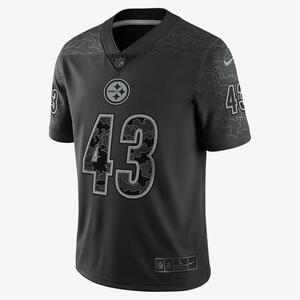 NFL Pittsburgh Steelers RFLCTV (Troy Polamalu) Men&#039;s Fashion Football Jersey 45NM00AW6M-002
