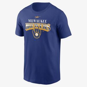 Nike Cooperstown Rewind Arch (MLB Milwaukee Brewers) Men&#039;s T-Shirt N1994EWMIB-0M0