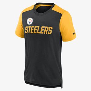 Nike Color Block Team Name (NFL Pittsburgh Steelers) Men&#039;s T-Shirt NKZGEG877L-0YG