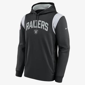 Nike Therma Athletic Stack (NFL Las Vegas Raiders) Men&#039;s Pullover Hoodie NS49040L8D-5N9