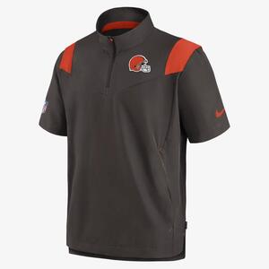 Nike Sideline Coach Lockup (NFL Cleveland Browns) Men&#039;s Short-Sleeve Jacket NS15010K93-63Q