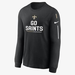 Nike Team Slogan (NFL New Orleans Saints) Men&#039;s Long-Sleeve T-Shirt NKAC00A7W-0YK