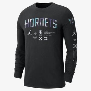 Charlotte Hornets Men&#039;s Jordan NBA Long-Sleeve T-Shirt DZ0338-010