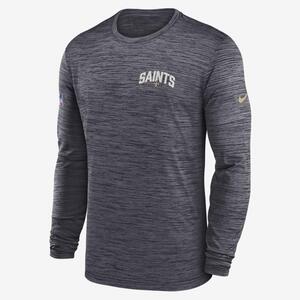Nike Dri-FIT Velocity Athletic Stack (NFL New Orleans Saints) Men&#039;s Long-Sleeve T-Shirt NS1600A7W-62Y