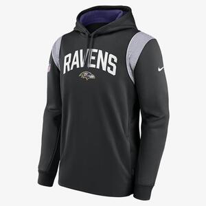 Nike Therma Athletic Stack (NFL Baltimore Ravens) Men&#039;s Pullover Hoodie NS4999YY8G-5N9