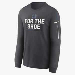 Nike Team Slogan (NFL Indianapolis Colts) Men&#039;s Long-Sleeve T-Shirt NKAC06F98-0YK