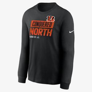 Nike 2022 AFC North Champions Trophy Collection (NFL Cincinnati Bengals) Men&#039;s Long-Sleeve T-Shirt NPAC00A9AZ-A5V
