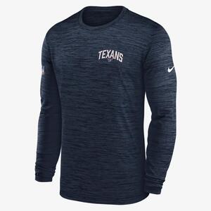 Nike Dri-FIT Velocity Athletic Stack (NFL Houston Texans) Men&#039;s Long-Sleeve T-Shirt NS1641L8V-62Y