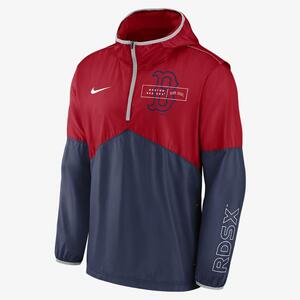 Nike Overview (MLB Boston Red Sox) Men&#039;s 1/2-Zip Jacket NMMT036NBQ-00U
