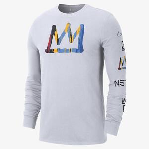 Brooklyn Nets City Edition Men&#039;s Nike NBA Long-Sleeve T-Shirt DV6022-100