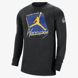 Golden State Warriors Courtside Statement Edition Men&#039;s Jordan Max90 NBA Long-Sleeve T-Shirt DV5743-010